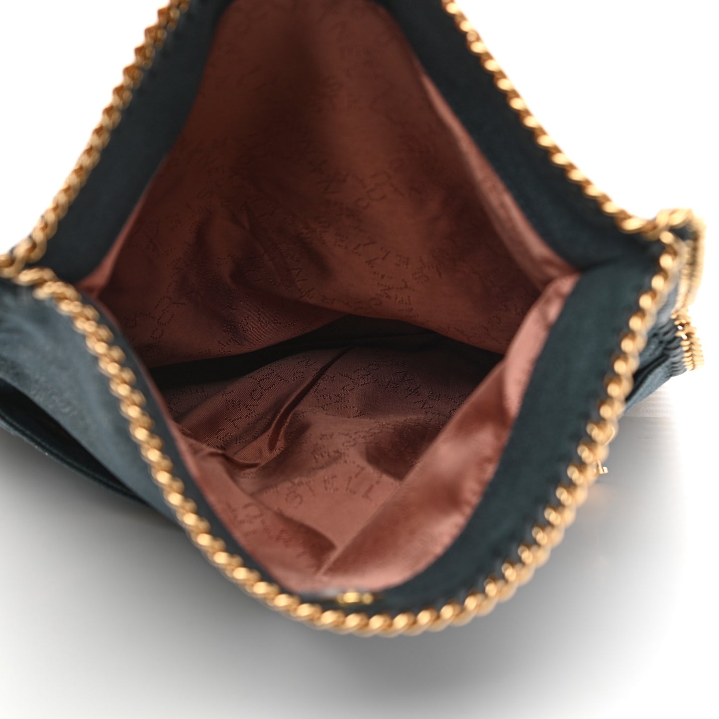 Shaggy Deer Falabella Fold Over Clutch Dark Green