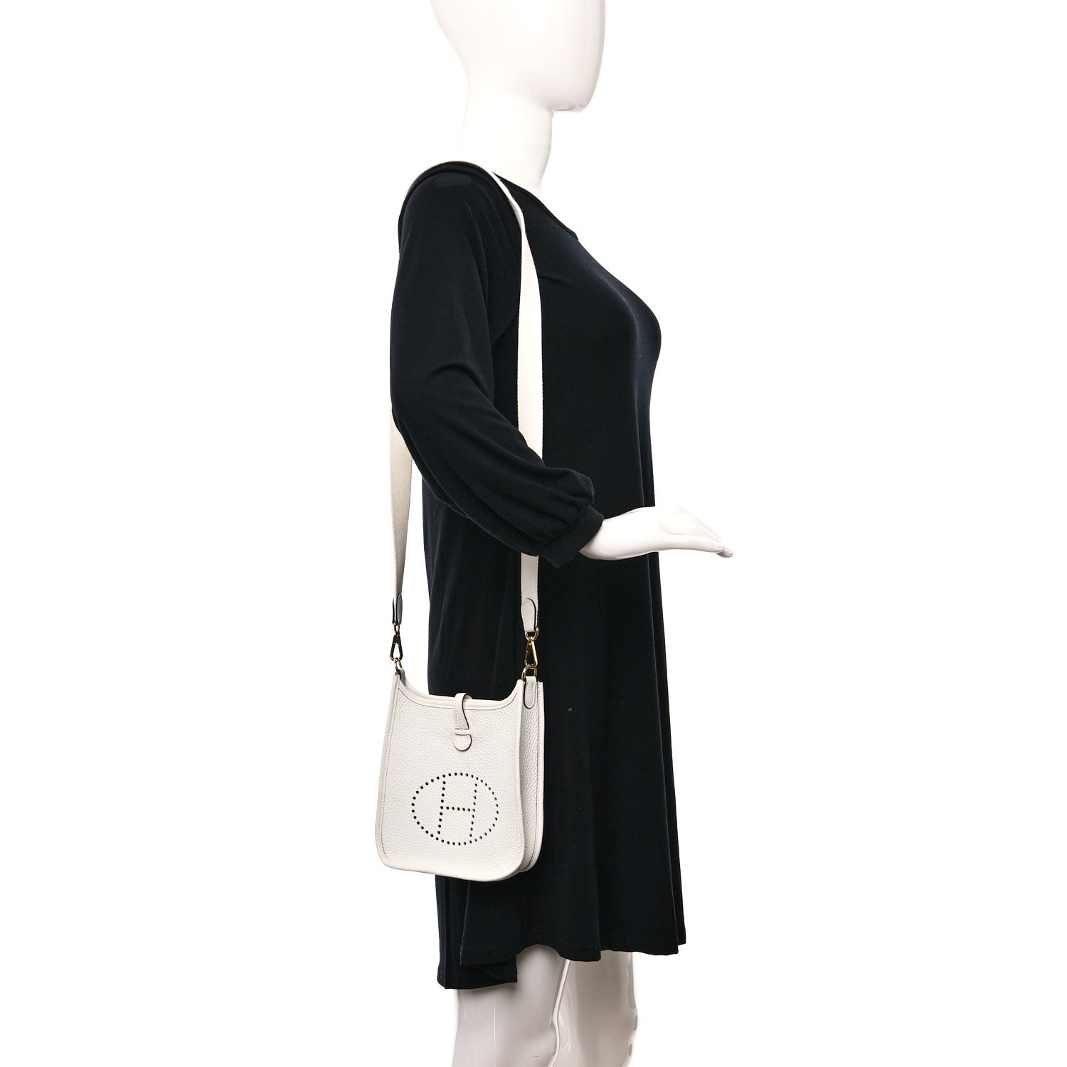 Hermes Taurillon Clemence Amazone Evelyne TPM New White 2 of 10