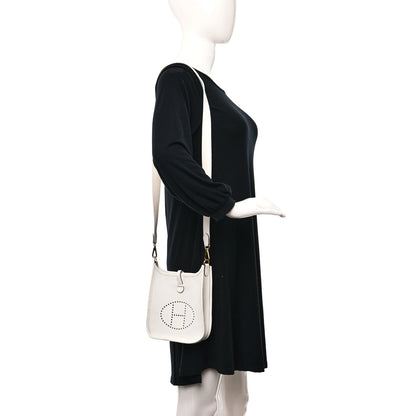Hermes Taurillon Clemence Amazone Evelyne TPM New White 2 of 10