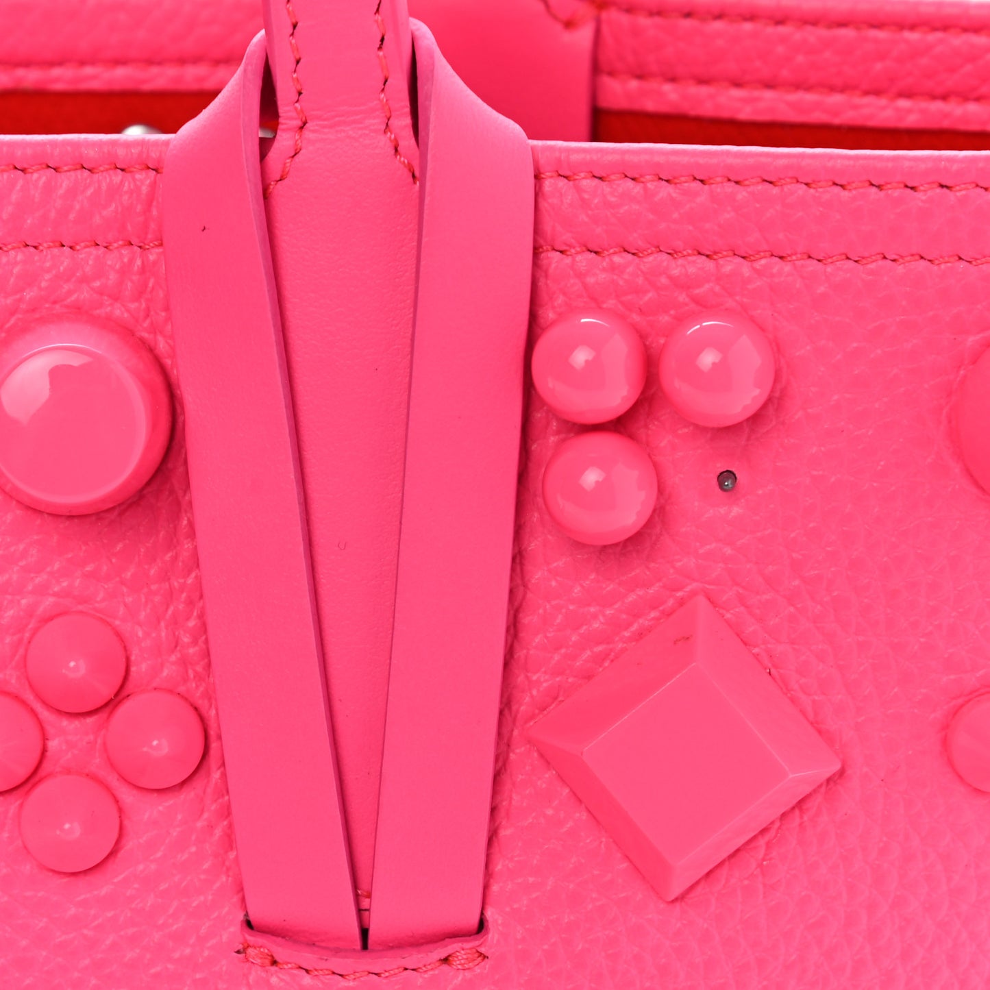 Calfskin Empire Spike Studded Mini East West Cabata Tote Poupidou