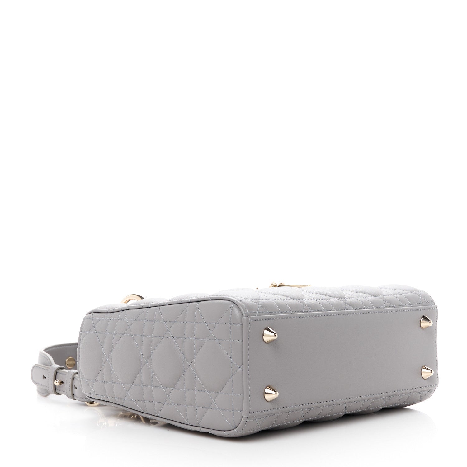 Christian Dior Lambskin Cannage Small My ABCDior Lady Dior Grey 4 of 11