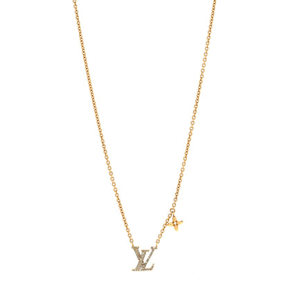 Louis Vuitton Metal Crystal LV Iconic Necklace Gold 1 of 4