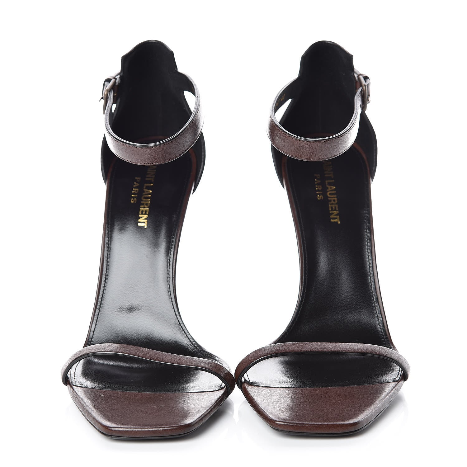 Saint Laurent Calfskin Opyum 110 Sandals 40 Brown 2 of 12