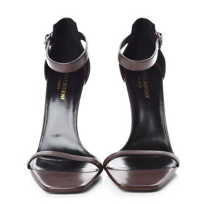 Saint Laurent Calfskin Opyum 110 Sandals 40 Brown 2 of 12