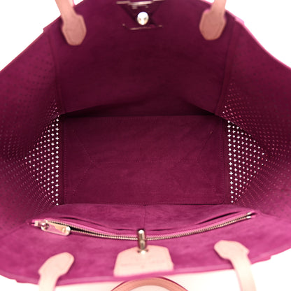 Louis Vuitton Calfskin Perforated Lockme Cabas Rose Poudre Creme 5 of 10