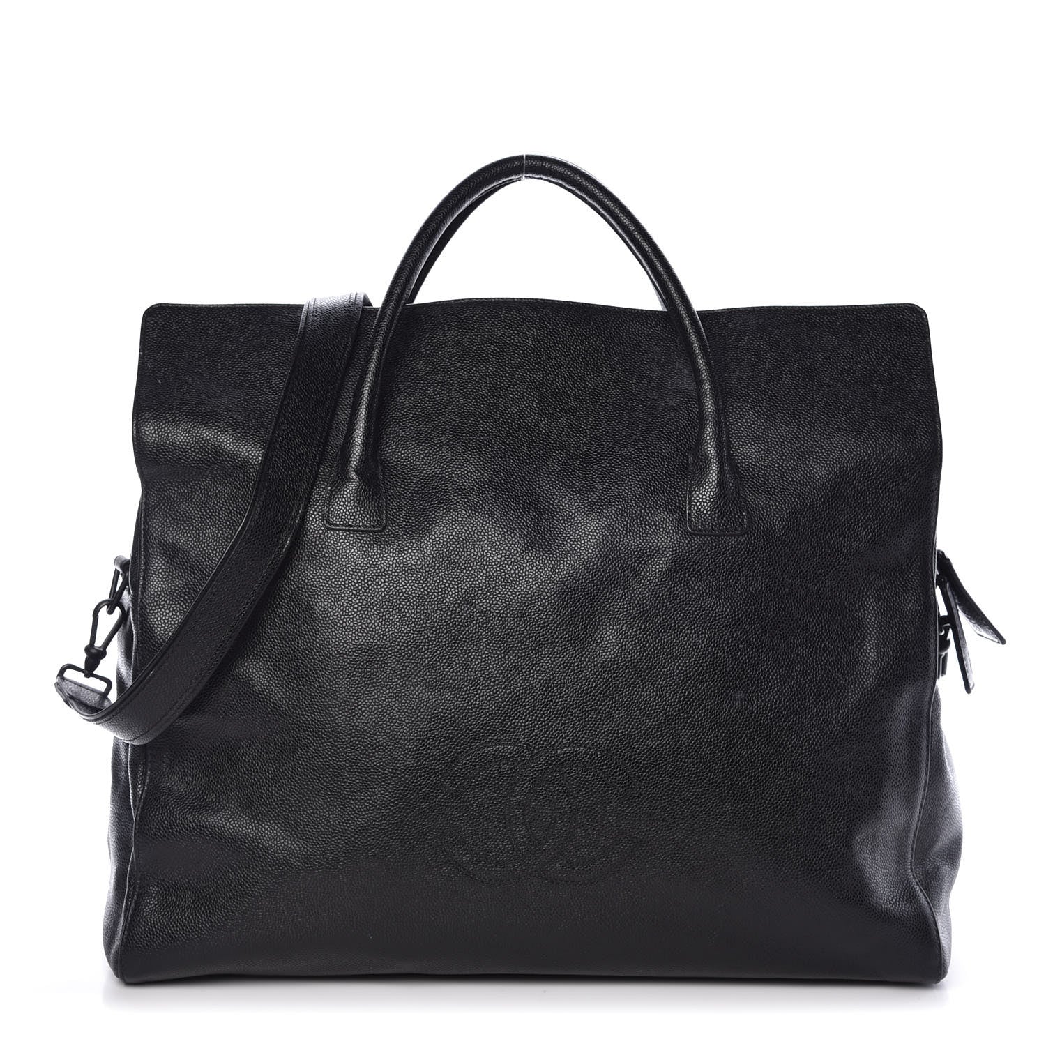 Chanel Caviar Large CC Shoulder Bag Black 1 of 9