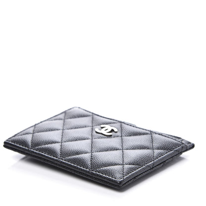 Chanel Caviar Quilted CC Zip Card Holder Black 6 of 9