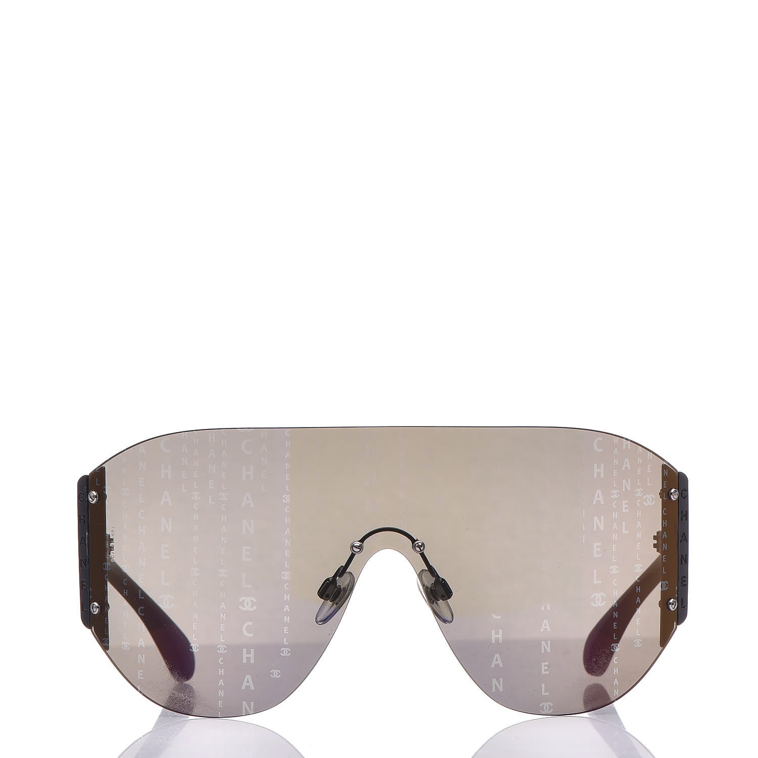 Chanel Acetate Shield Runway 71217 Sunglasses Black 2 of 9