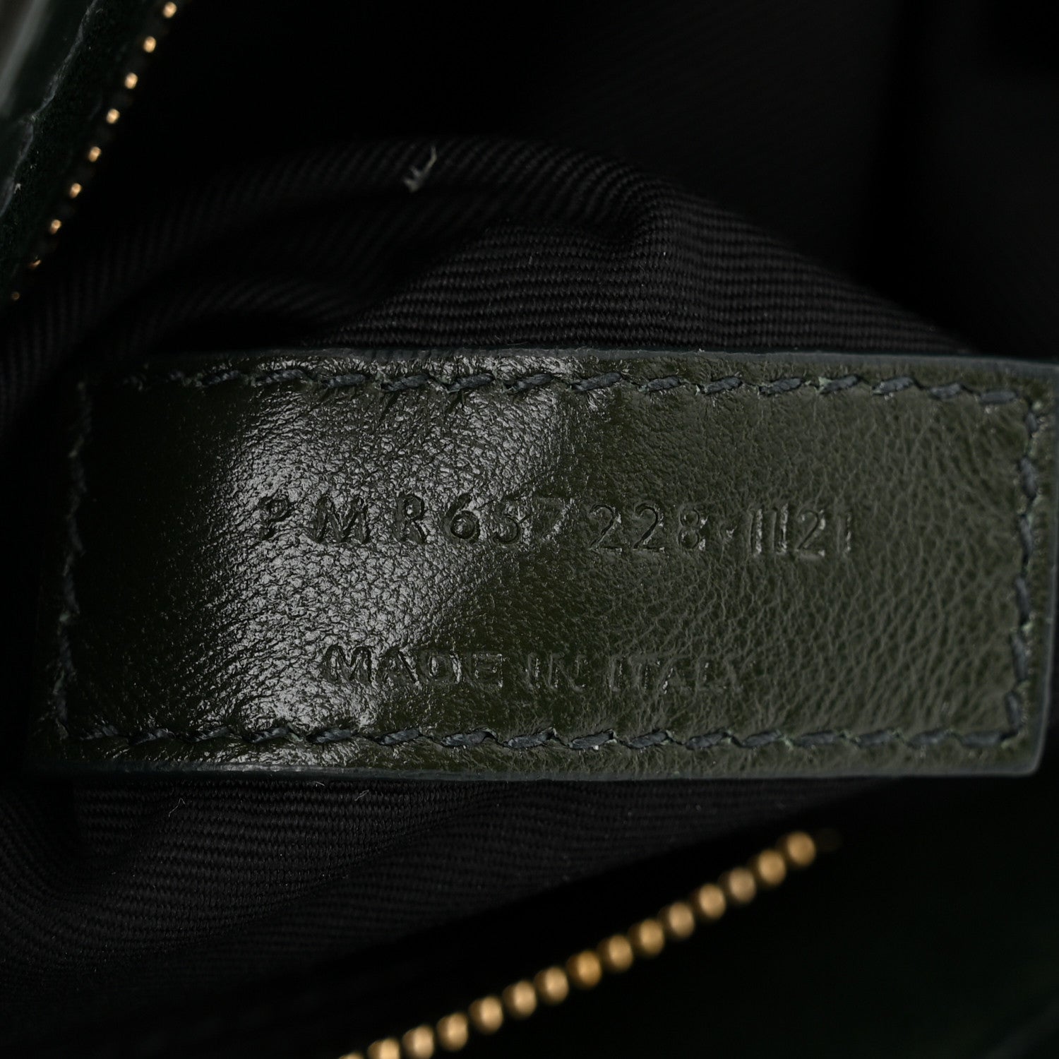 Saint Laurent Calfskin Crocodile Embossed LE 5 A 7 Hobo Vert Fonce 7 of 10