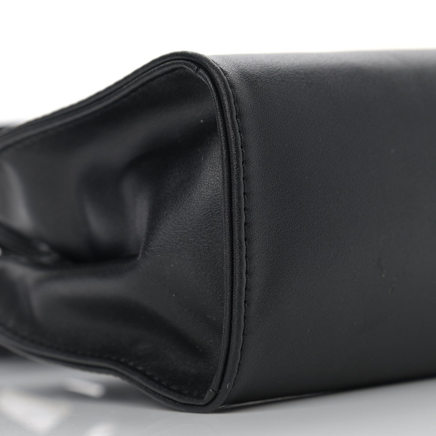 Vegan Leather Small Shopping Bag Black