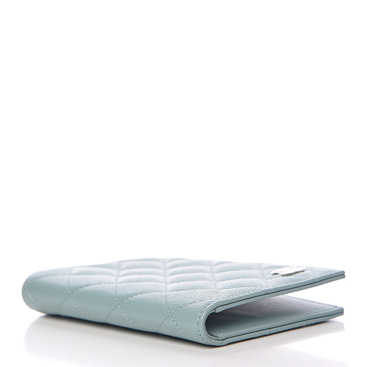 Caviar Quilted Passport Holder Blue