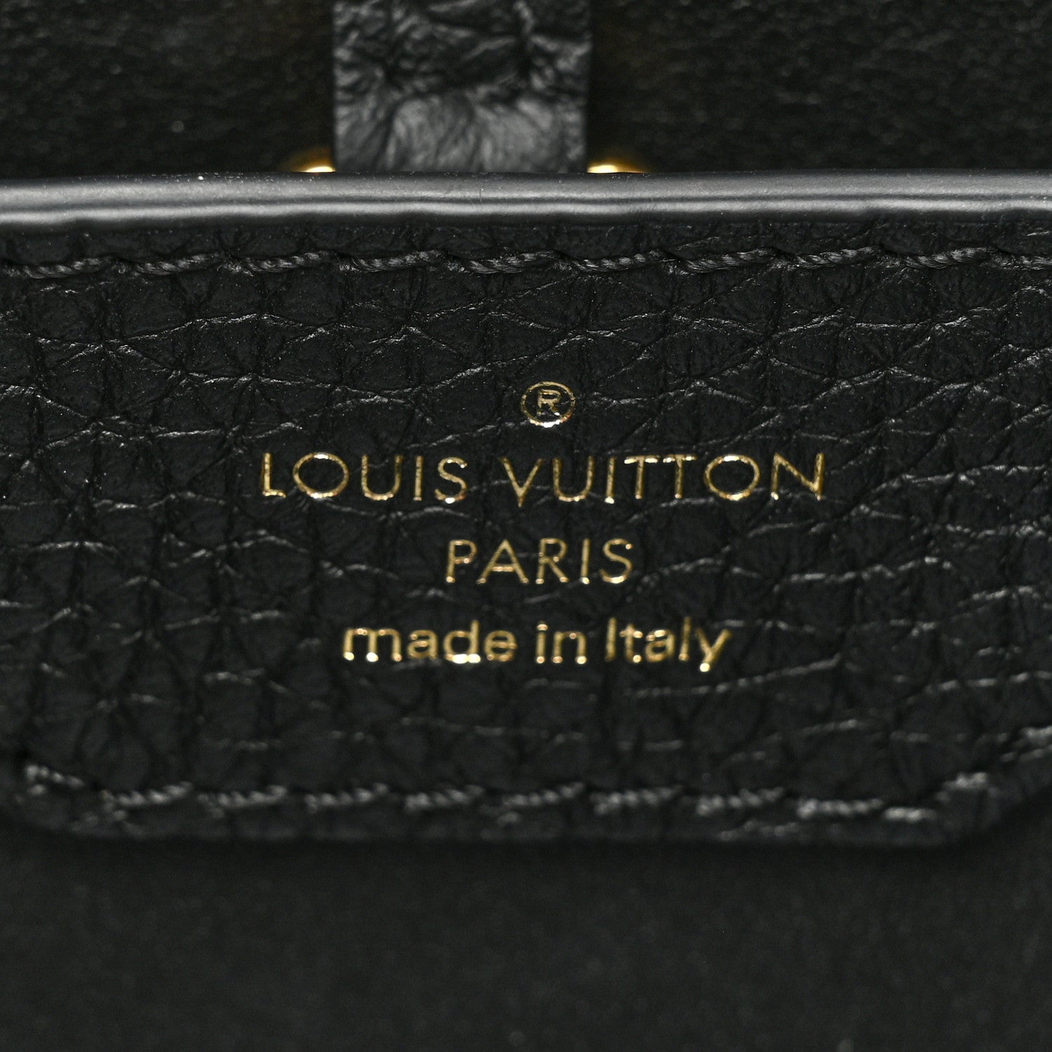 Louis Vuitton Taurillon Metallic Flowers Capucines PM Black 7 of 14