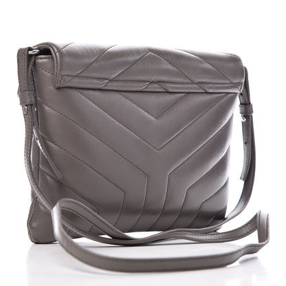 Saint Laurent Calfskin Y Quilted Monogram Loulou Flap Bag Earth 3 of 12