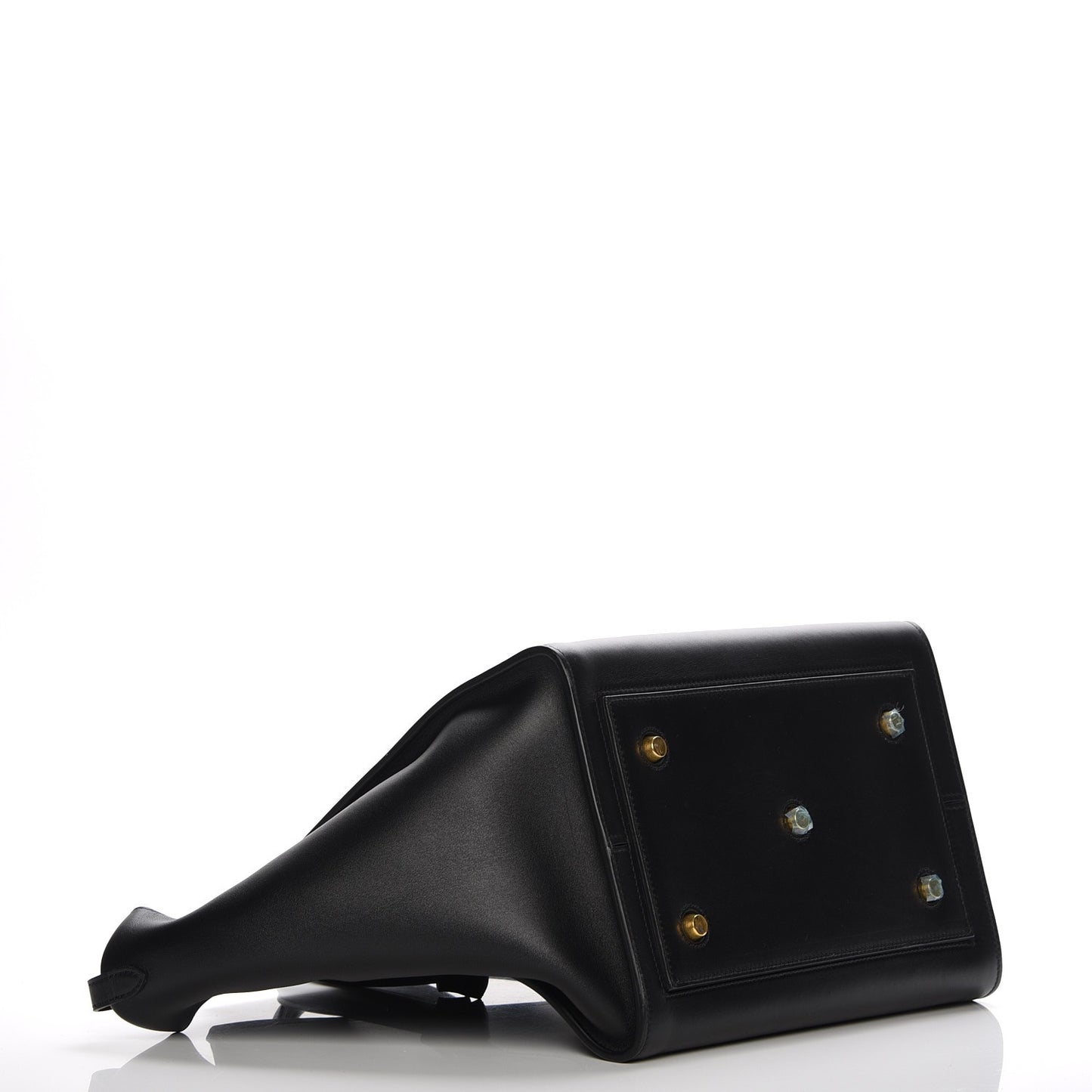 Smooth Calfskin Small Tie Knot Tote Black