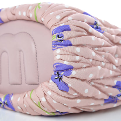 Miu Miu Faille Matelasse Flower Print Small Bucket Bag Cipria Viola 9 of 9
