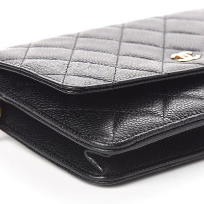 Chanel Caviar Quilted Wallet On Chain WOC Black 9 of 12