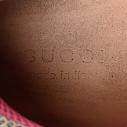 Gucci X SEGA Mesh Canvas Calfskin Womens Flashtrek Sneakers 36 White Box Pink Ardesia Loess 8 of 8