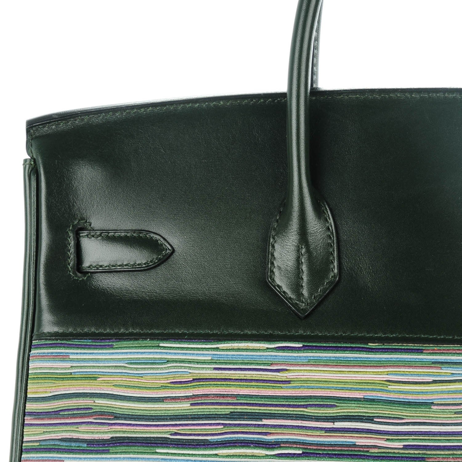 Hermes Box Vibrato Birkin 35 Vert Fonce 9 of 22