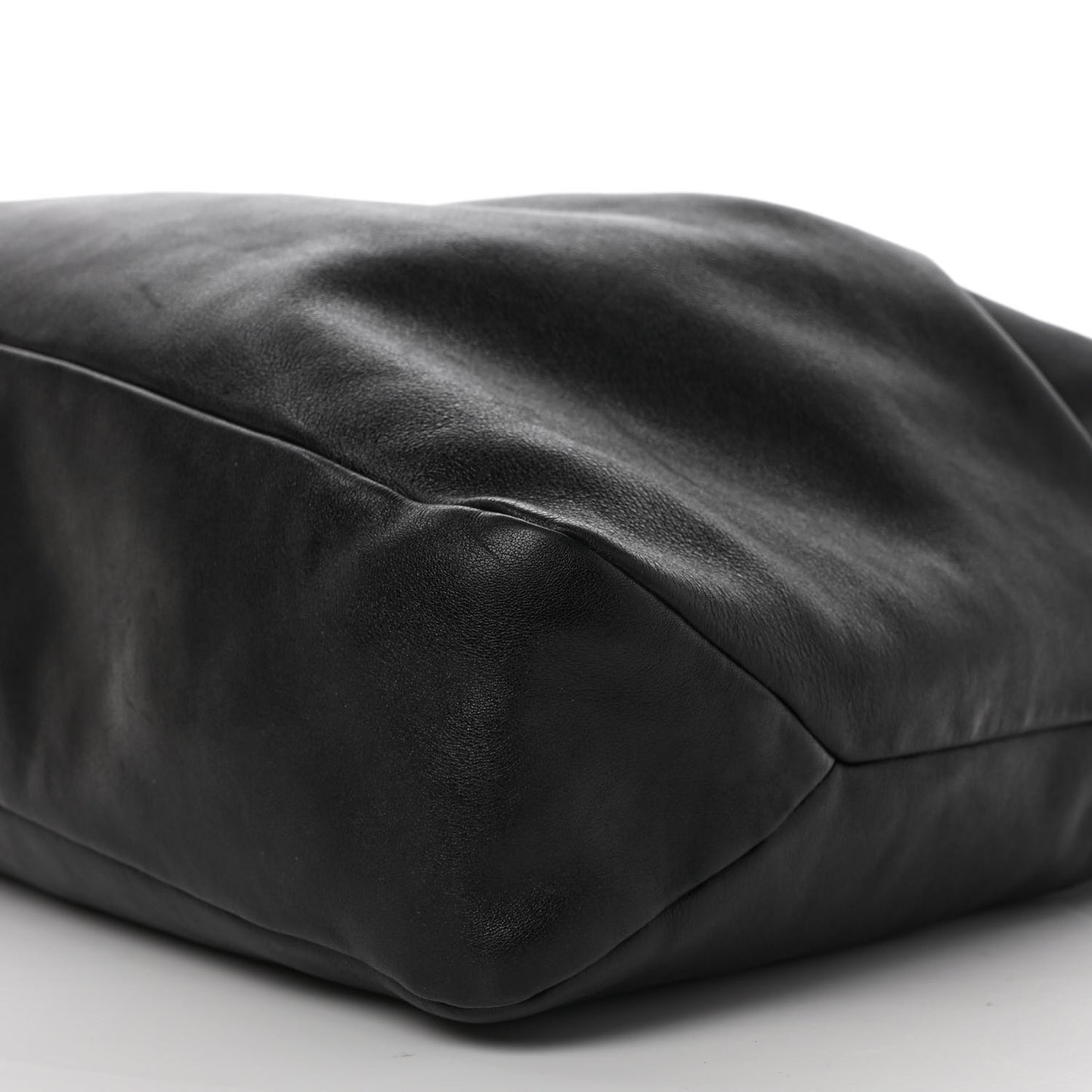 Calfskin Large Horsebit Chain Hobo Black