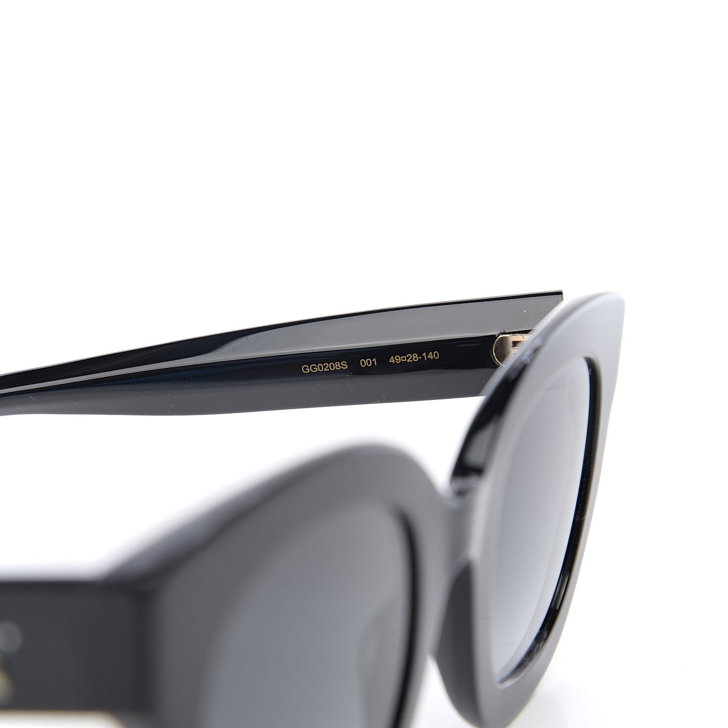 Round Frame Star Sunglasses GG0208S Black