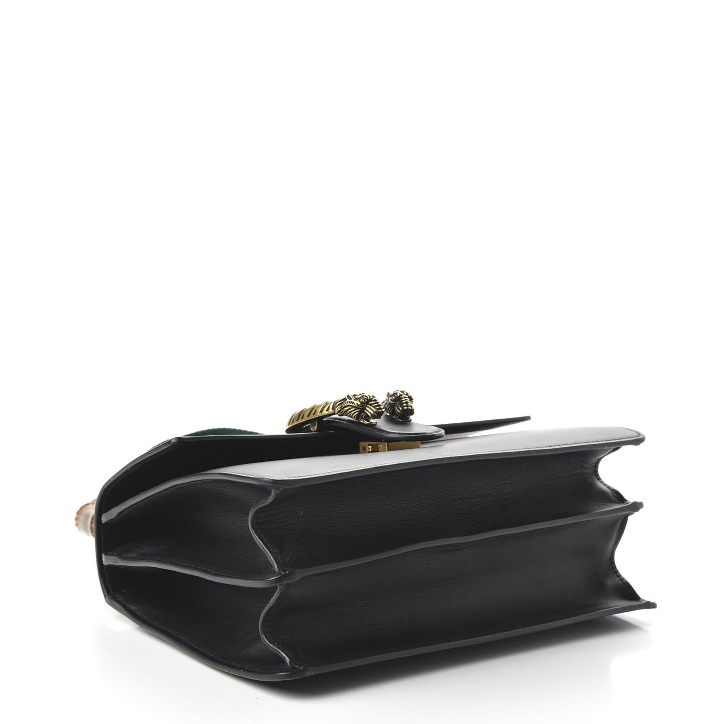 Moon Calfskin Web Medium Dionysus Bamboo Top Handle Bag Black