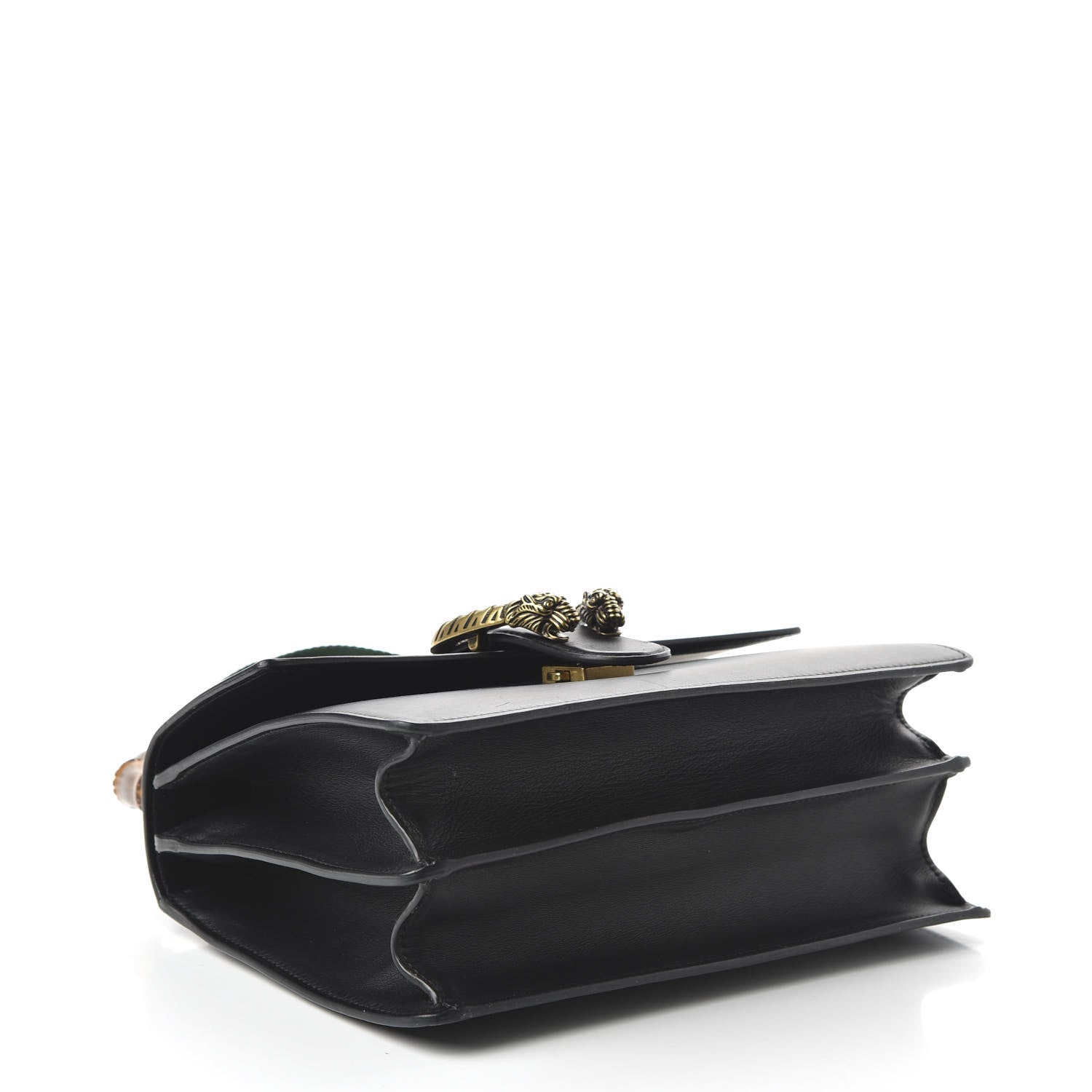 Gucci Moon Calfskin Web Medium Dionysus Bamboo Top Handle Bag Black 5 of 11