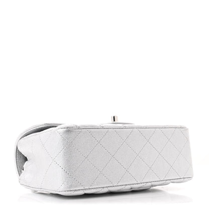 Chanel Metallic Calfskin Quilted Mini Rectangular Flap Silver 4 of 11
