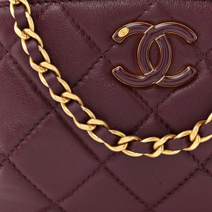 Chanel Shiny Lambskin Enamel Quilted Waist Bag Fanny Pack Burgundy Burgundy 8 of 11