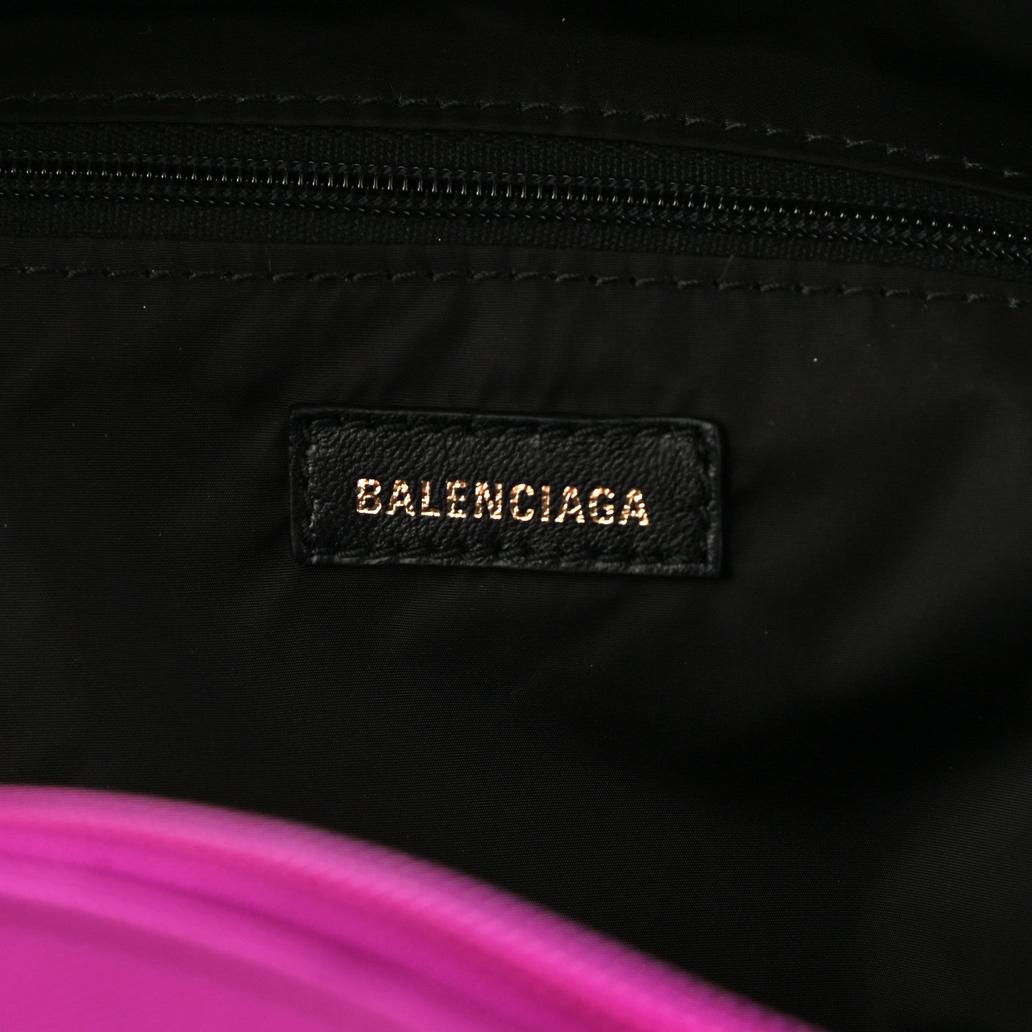 Balenciaga Sport Nylon Logo Embroidered S Wheel Backpack Fuchsia Black 6 of 8