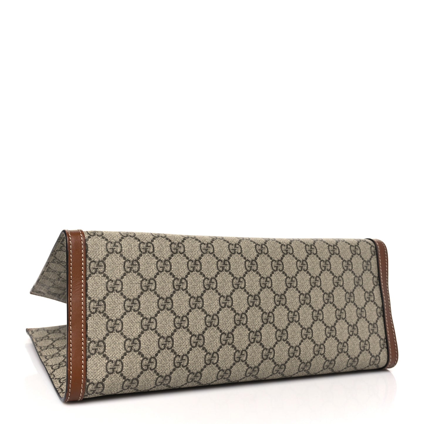 GG Supreme Monogram Medium Padlock Tote Beige Cuir