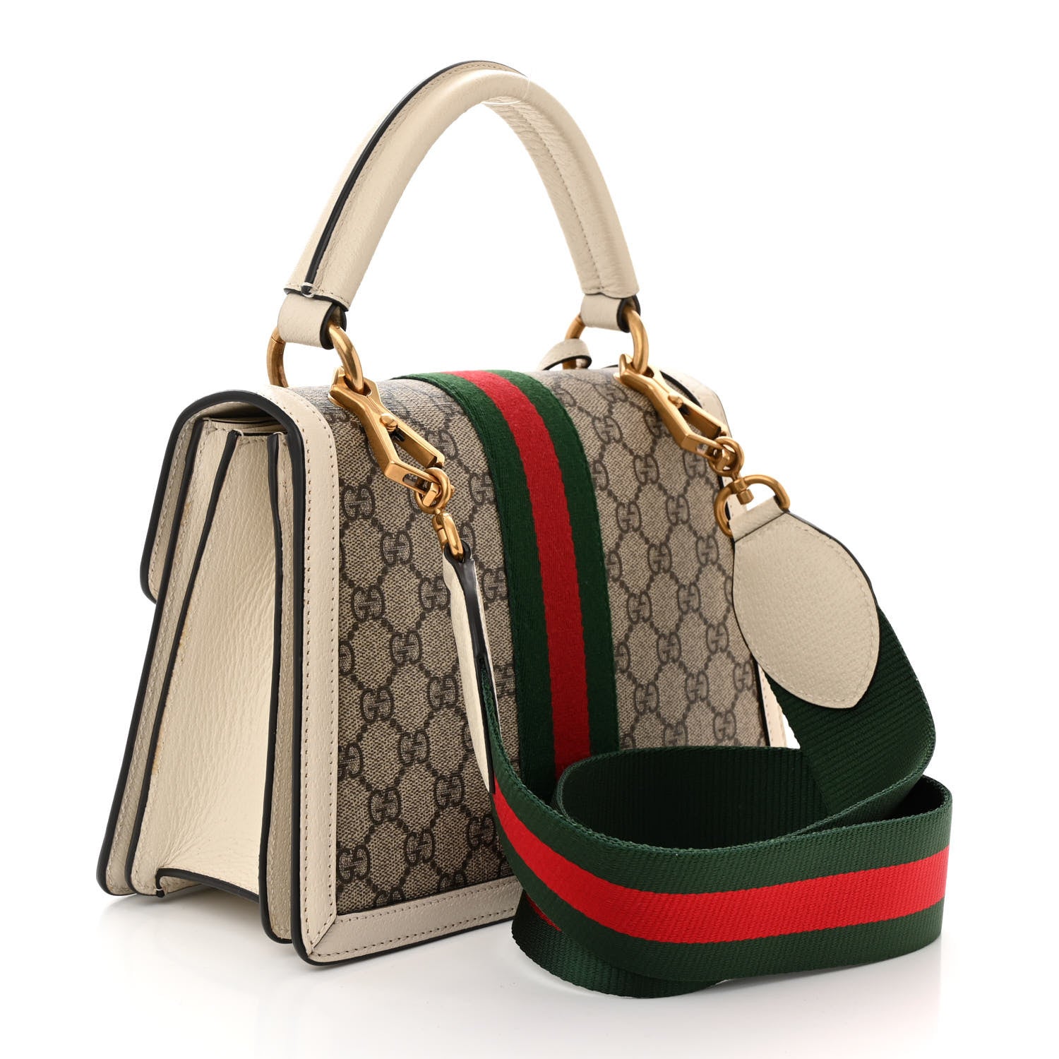 Gucci GG Supreme Monogram Small Queen Margaret Top Handle Bag White 3 of 11