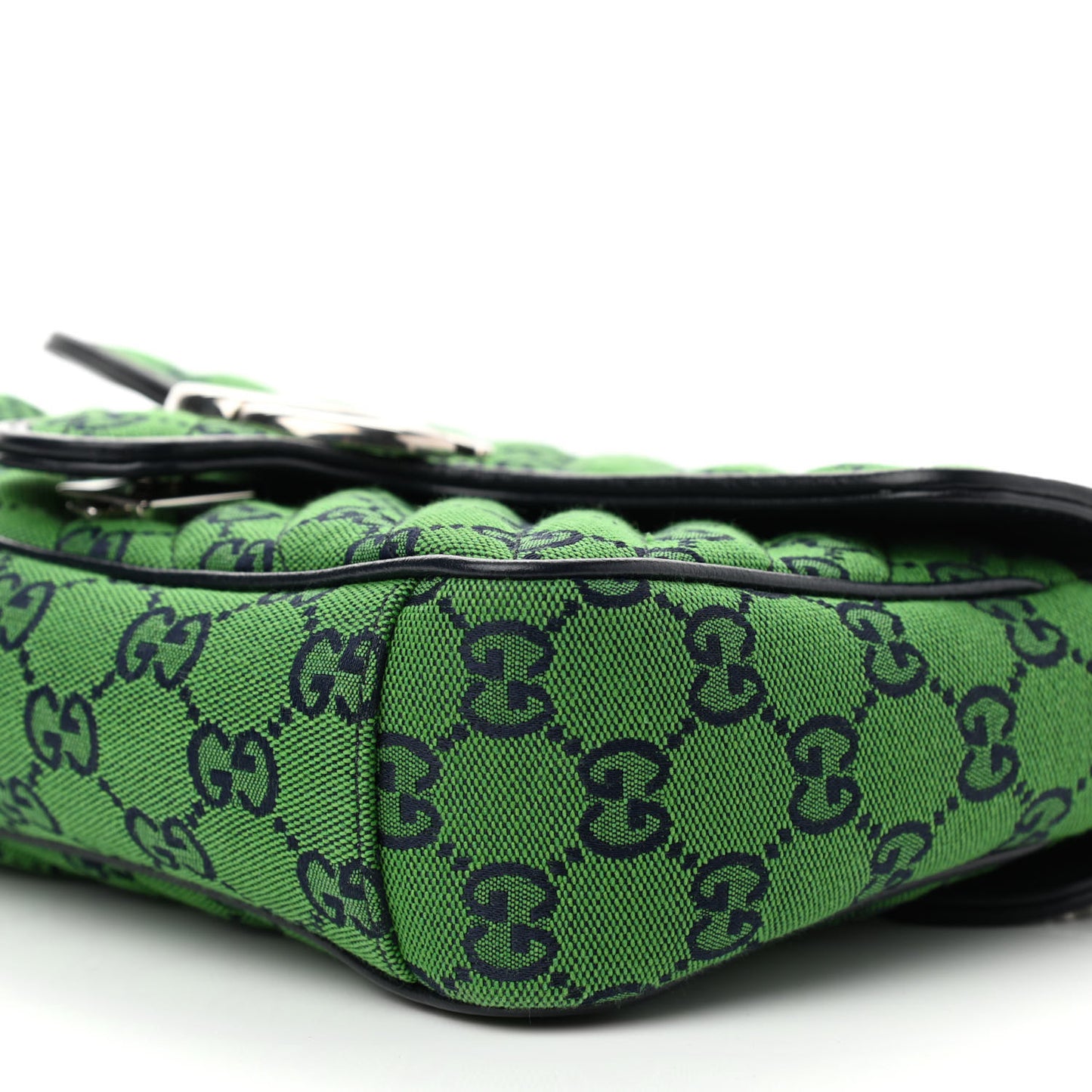 Monogram Multicolor Matelasse Diagonal Small GG Marmont Shoulder Bag Green Blue