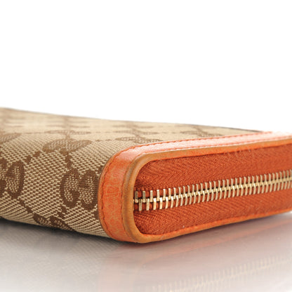Gucci Monogram Bamboo Tassel Zip Around Wallet Orange 6 of 9