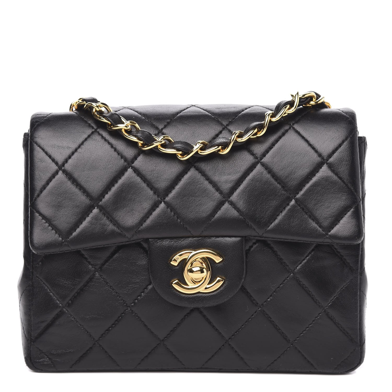 Chanel Lambskin Quilted Mini Square Flap Black 1 of 11