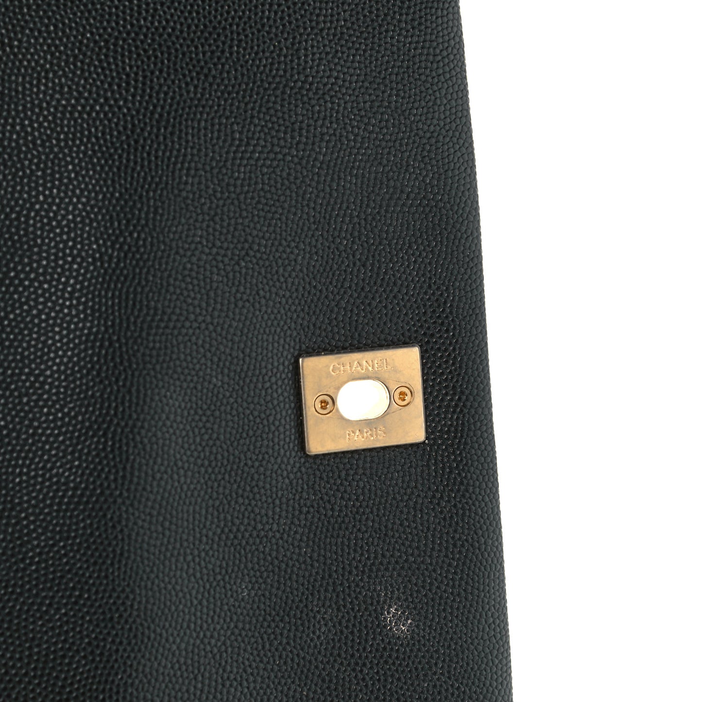 Caviar Quilted Medium Coco Handle Flap Black