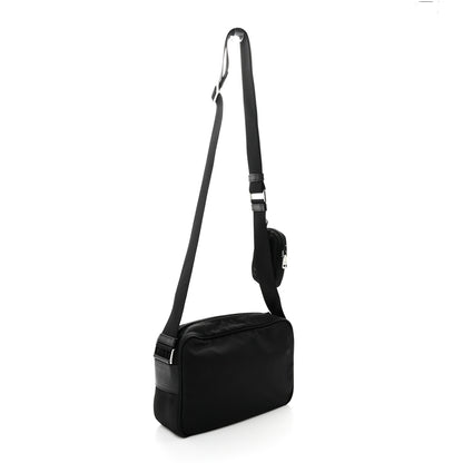 Prada Re-Nylon Vela Saffiano Pocket Double Zip Shoulder Bag Black 3 of 10