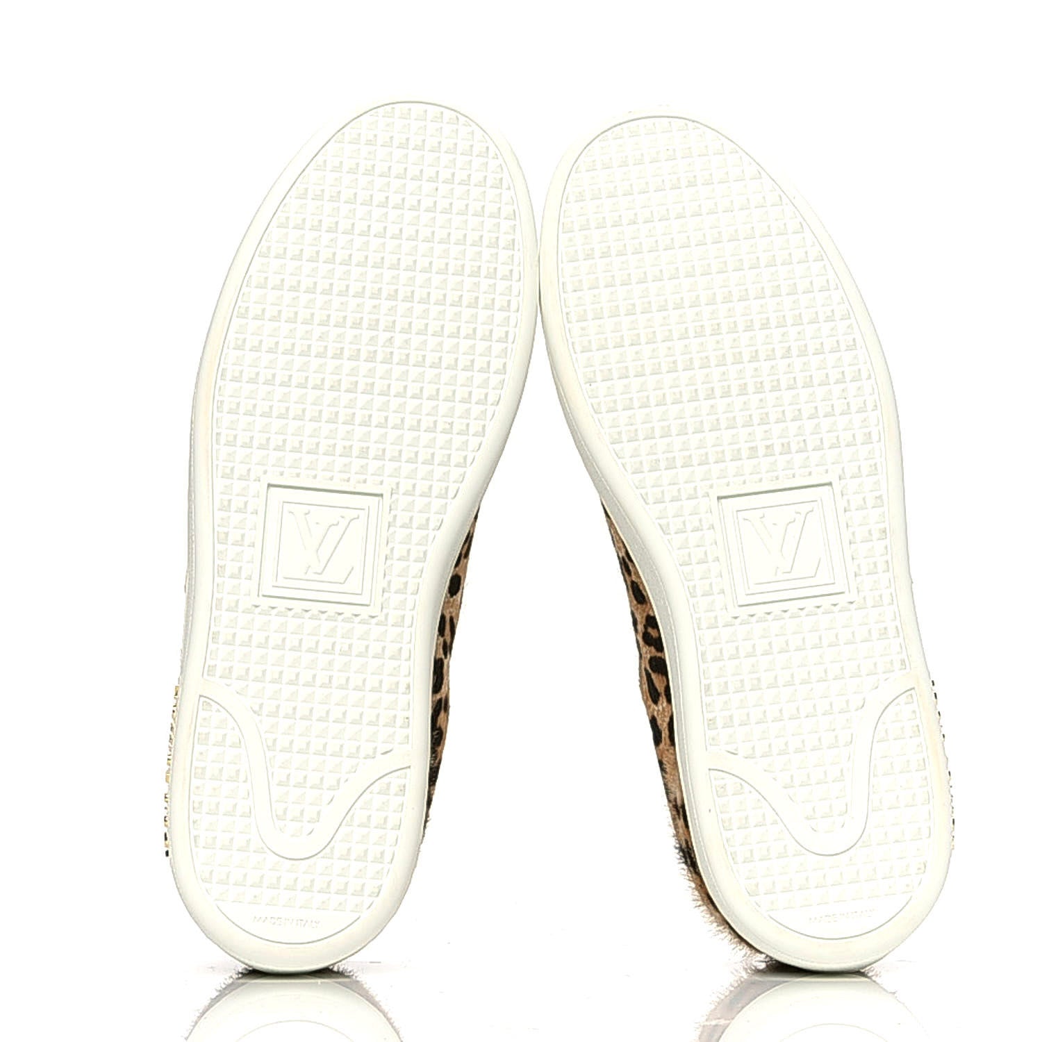 Louis Vuitton Calfskin Pony Hair Leopard Monogram Frontrow Sneakers 35.5 6 of 6