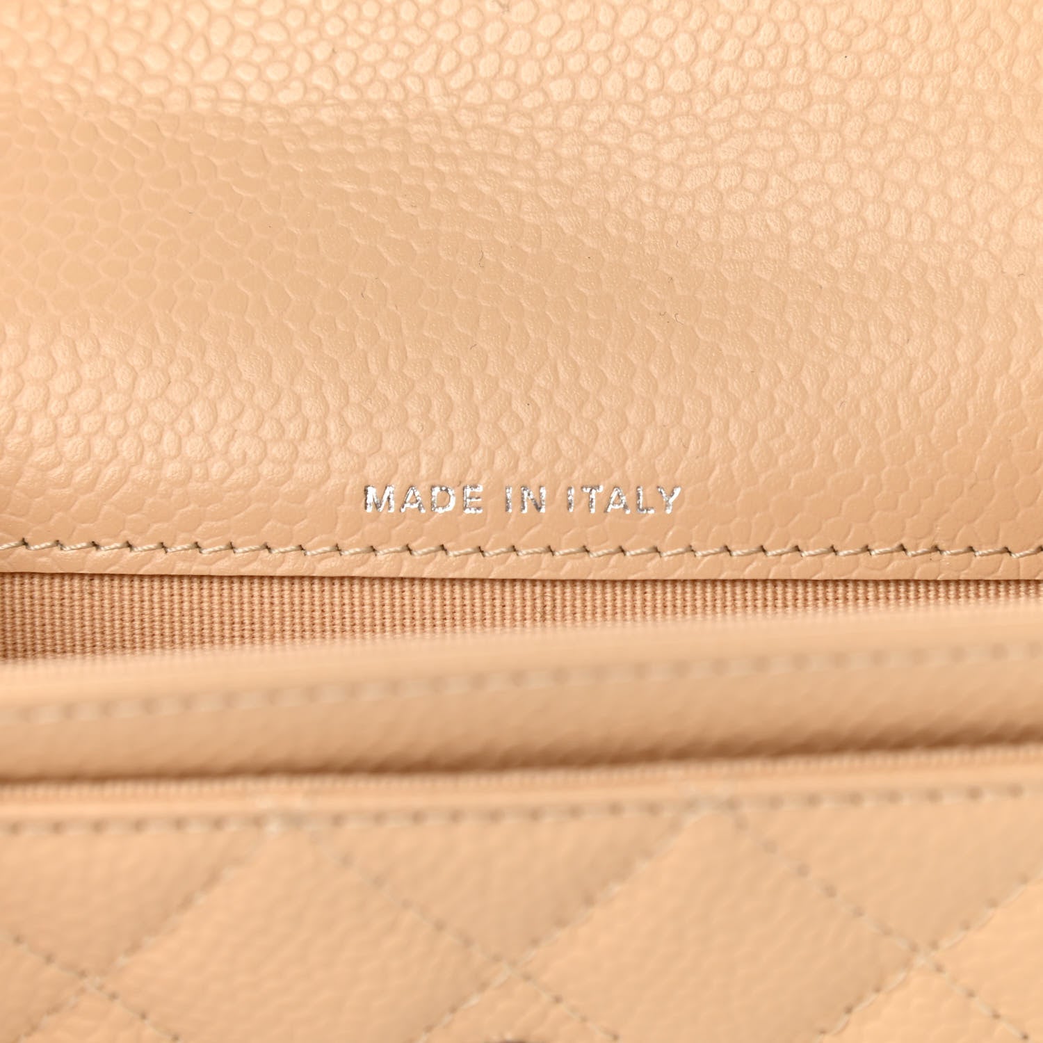 Chanel Caviar Quilted Flap Card Holder Wallet Beige 7 of 8