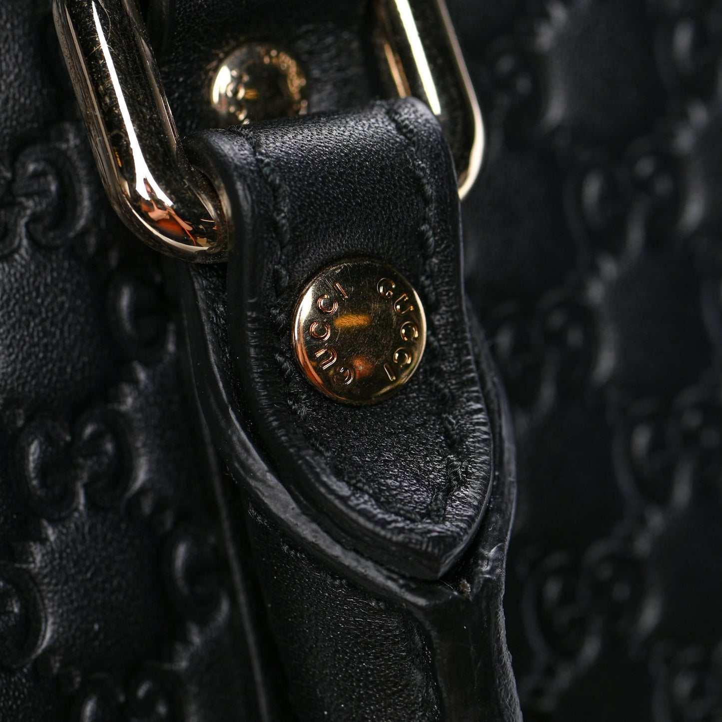 Soft Microguccissima Dome Satchel Black