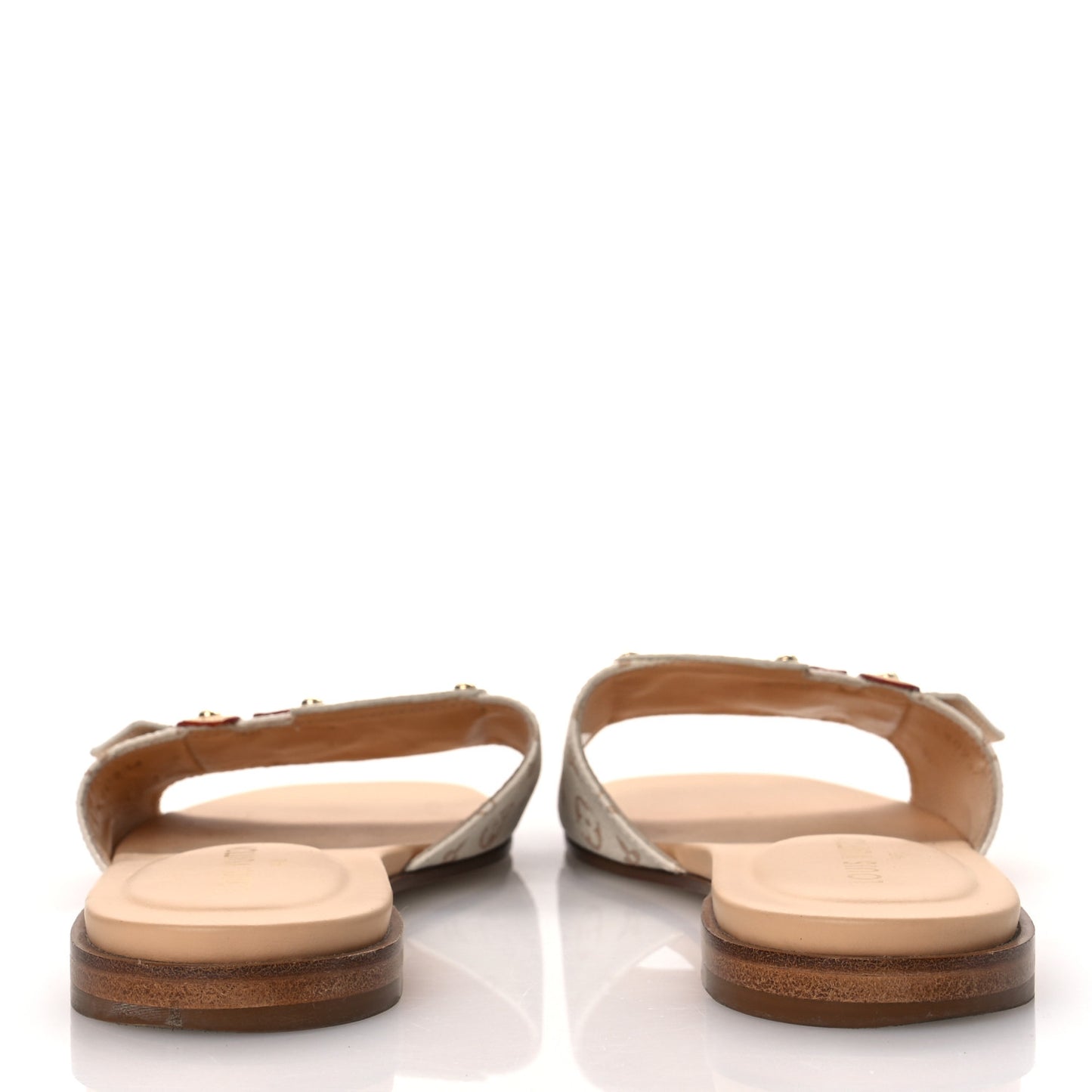 Monogram LV Frame Flat Mule 38.5 Dune Beige