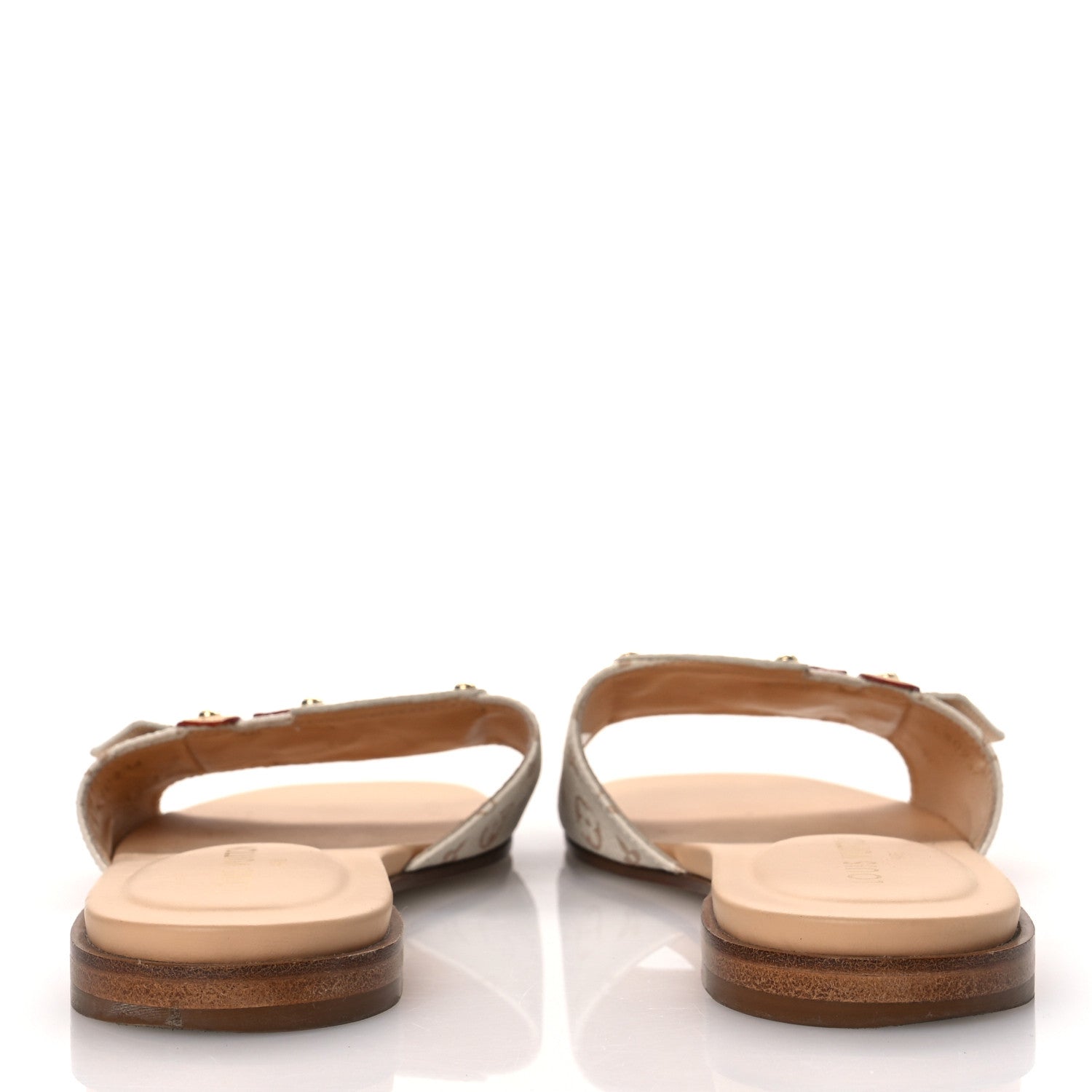Louis Vuitton Monogram LV Frame Flat Mule 38.5 Dune Beige 6 of 11