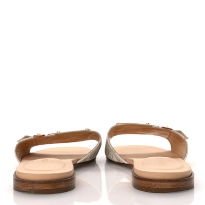 Louis Vuitton Monogram LV Frame Flat Mule 38.5 Dune Beige 6 of 11