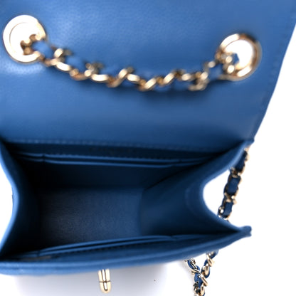 Chanel Caviar Quilted Classic Phone Holder Blue 4 of 12