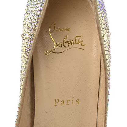 Christian Louboutin Suede Metallic Strass Degrade Eloise 100 Pumps 37.5 Platine 7 of 7