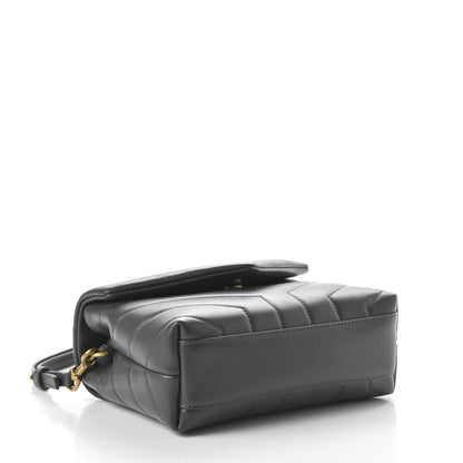 Saint Laurent Calfskin Y Quilted Monogram Toy Loulou Crossbody Bag Storm 4 of 10