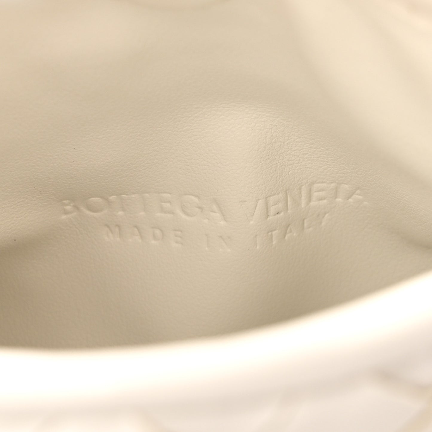 Calfskin Intrecciato Mini Hop White