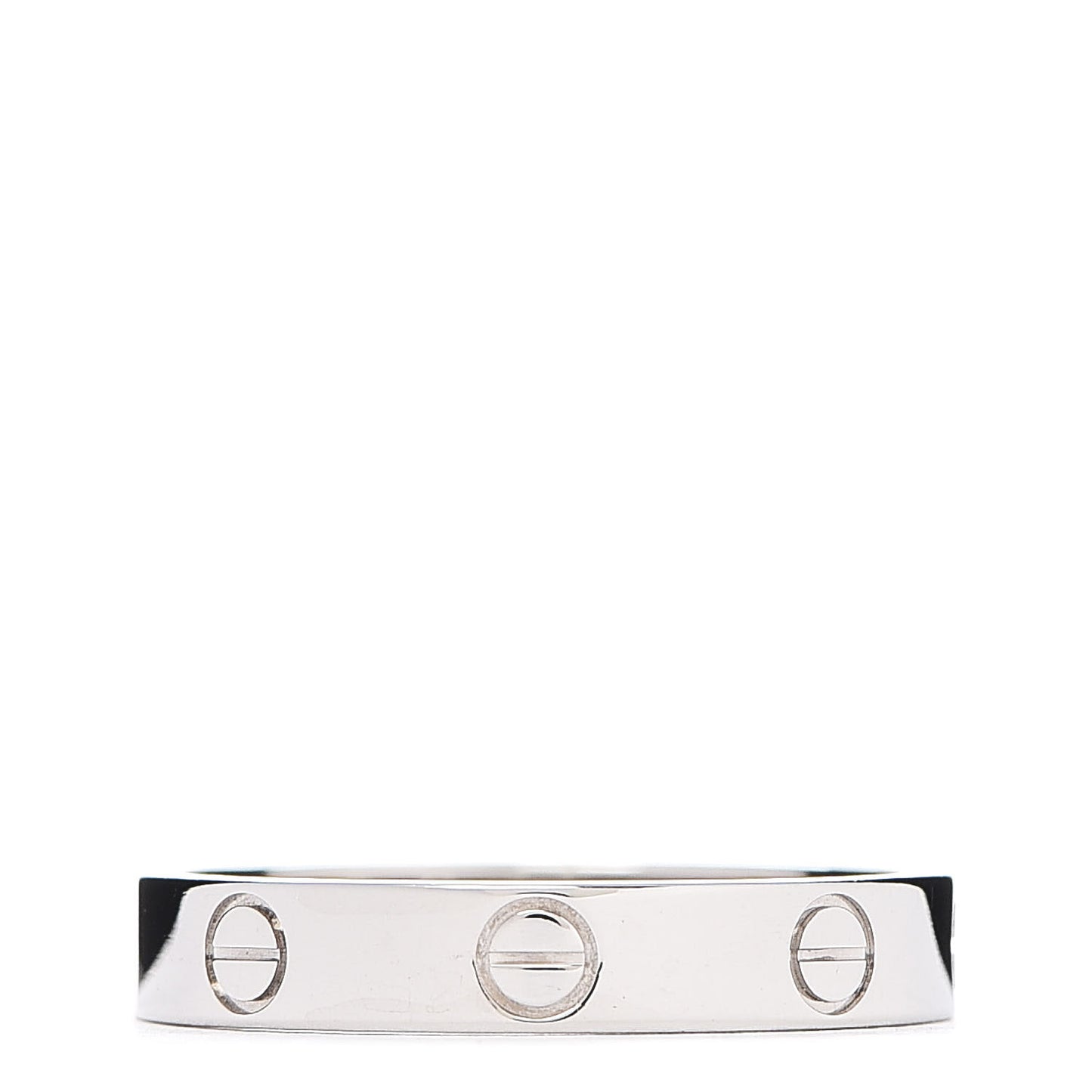 18K White Gold 3.5mm LOVE Wedding Band Ring 56 7.5
