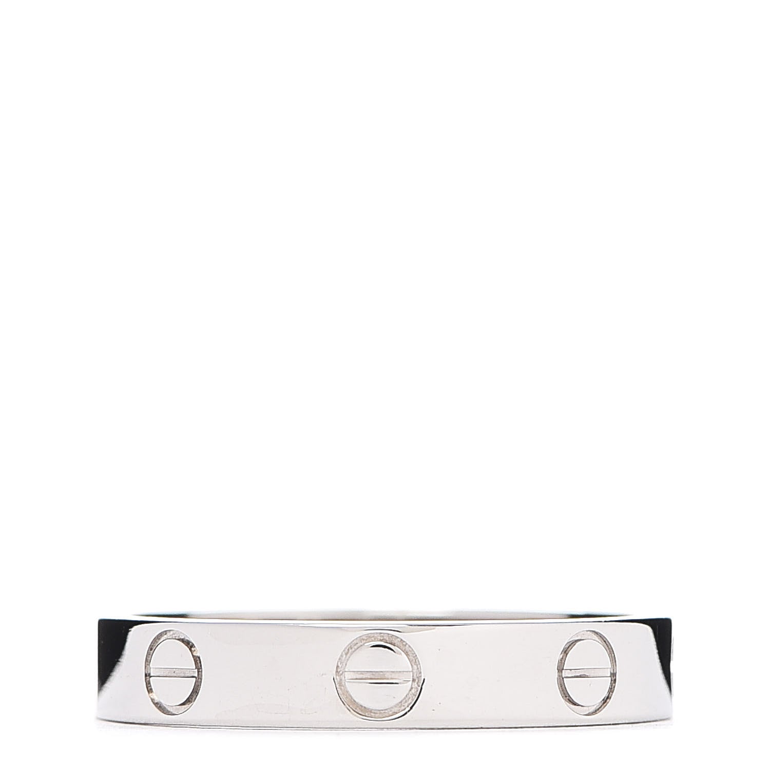 Cartier 18K White Gold 3.5mm LOVE Wedding Band Ring 56 7.5 1 of 5