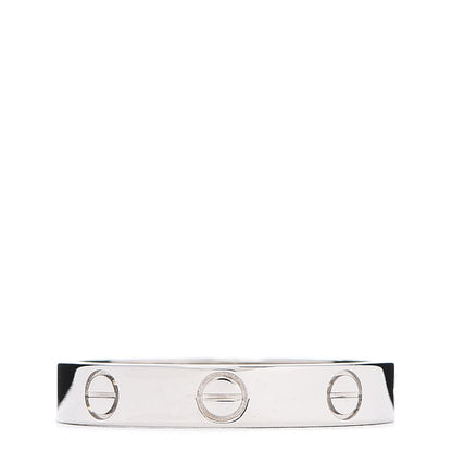 Cartier 18K White Gold 3.5mm LOVE Wedding Band Ring 56 7.5 1 of 5