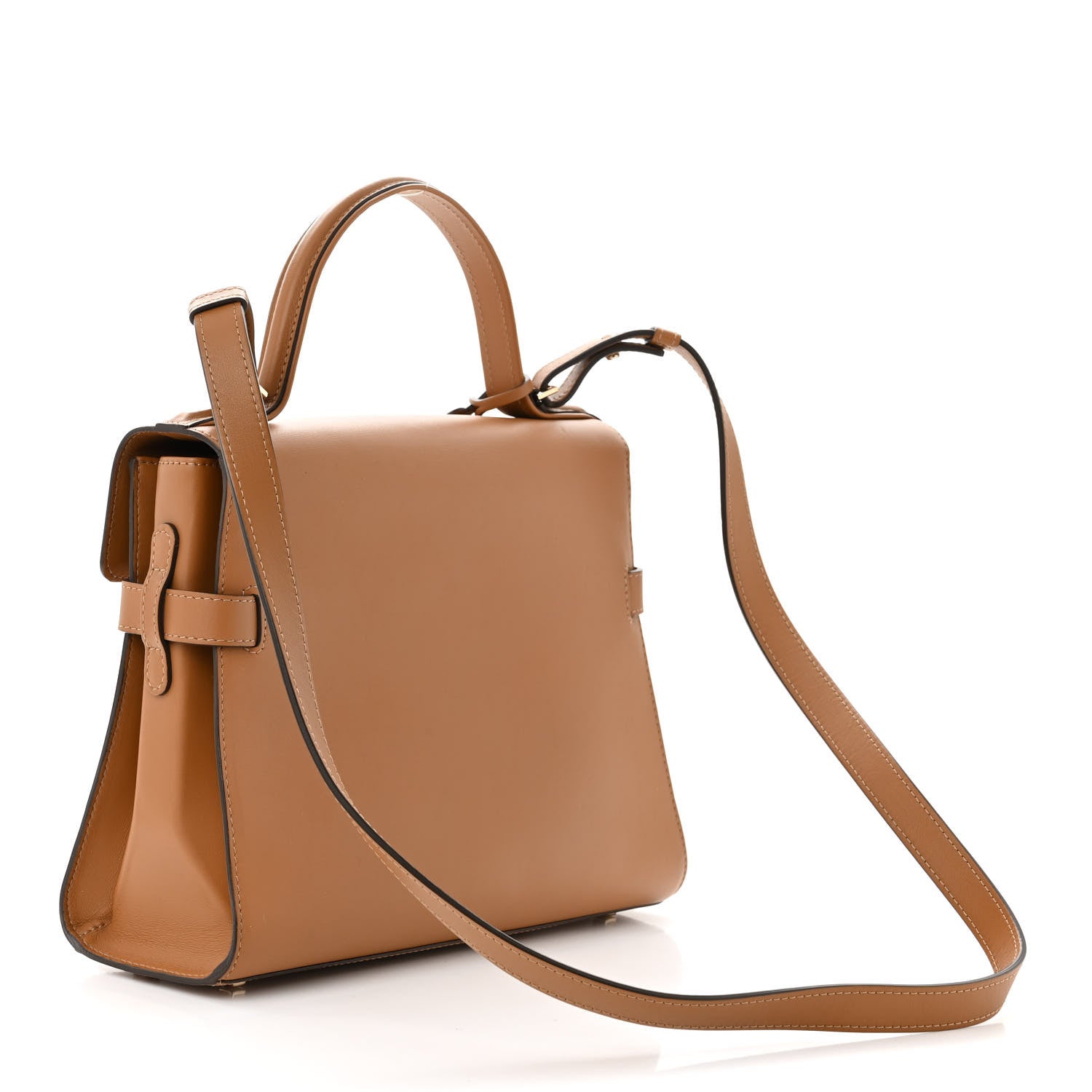 Delvaux Calfskin MM Tempete Satchel Camel 4 of 11